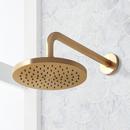ELITA THERMOSTATIC SHOWER SYSTEM - DUAL SHOWERHEADS SLIDE BAR AND HAND SHOWER-LEVER-BRUSHED GOLD 