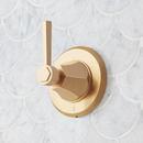 ELITA THERMOSTATIC SHOWER SYSTEM - DUAL SHOWERHEADS SLIDE BAR AND HAND SHOWER-LEVER-BRUSHED GOLD 
