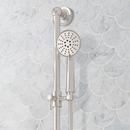 ELITA THERMOSTATIC SHOWER SYSTEM - DUAL SHOWERHEADS SLIDE BAR AND HAND SHOWER-CROSS-POLISHED NICKEL 
