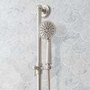 Signature Hardware Brushed Nickel Shower System with Dual Showerheads, Slide Bar and Hand Shower 