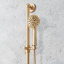 ELITA THERMOSTATIC SHOWER SYSTEM - 3 BODY SPRAYS SLIDE BAR AND HAND SHOWER - CROSS - BRUSHED GOLD 