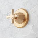 ELITA THERMOSTATIC SHOWER SYSTEM - 3 BODY SPRAYS SLIDE BAR AND HAND SHOWER - CROSS - BRUSHED GOLD 