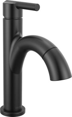 Single Handle Monoblock Bathroom Sink Faucet in Matte Black