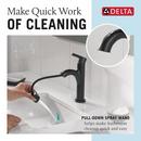 Single Handle Monoblock Bathroom Sink Faucet in Matte Black 