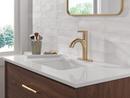 Single Handle Monoblock Bathroom Sink Faucet in Champagne Bronze 