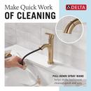 Single Handle Monoblock Bathroom Sink Faucet in Champagne Bronze 