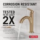 Single Handle Monoblock Bathroom Sink Faucet in Champagne Bronze 