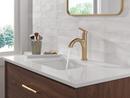 Single Handle Monoblock Bathroom Sink Faucet in Champagne Bronze 