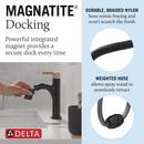 Single Handle Monoblock Bathroom Sink Faucet in Matte Black with Champagne Bronze 
