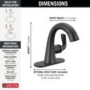 Single Handle Monoblock Bathroom Sink Faucet in Matte Black 