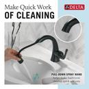 Single Handle Monoblock Bathroom Sink Faucet in Matte Black 
