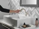 Single Handle Monoblock Bathroom Sink Faucet in SpotShield&reg; Brushed Nickel 