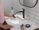 Single Handle Monoblock Bathroom Sink Faucet in Matte Black 