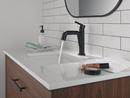 Single Handle Monoblock Bathroom Sink Faucet in Matte Black 