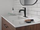 Single Handle Monoblock Bathroom Sink Faucet in Matte Black 