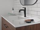 Single Handle Monoblock Bathroom Sink Faucet in Matte Black 