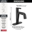 Single Handle Monoblock Bathroom Sink Faucet in Matte Black 
