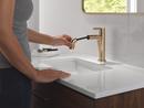 Single Handle Monoblock Bathroom Sink Faucet in Champagne Bronze 