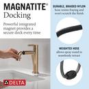 Single Handle Monoblock Bathroom Sink Faucet in Champagne Bronze 
