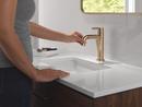 Single Handle Monoblock Bathroom Sink Faucet in Champagne Bronze 