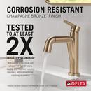 Single Handle Monoblock Bathroom Sink Faucet in Champagne Bronze 