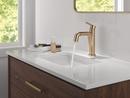 Single Handle Monoblock Bathroom Sink Faucet in Champagne Bronze 
