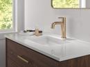 Single Handle Monoblock Bathroom Sink Faucet in Champagne Bronze 