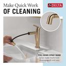 Single Handle Monoblock Bathroom Sink Faucet in Champagne Bronze 