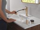 Single Handle Monoblock Bathroom Sink Faucet in Champagne Bronze 