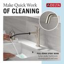 Single Handle Monoblock Bathroom Sink Faucet in Stainless 