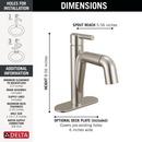 Single Handle Monoblock Bathroom Sink Faucet in Stainless 
