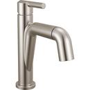 Single Handle Monoblock Bathroom Sink Faucet in Stainless 