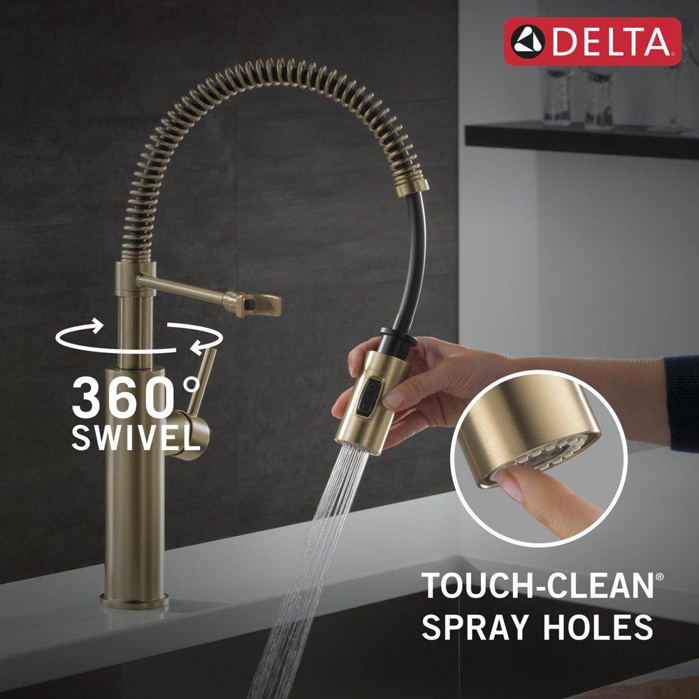 DELTA ANTONI SINGLE-HANDLE PULL-DOWN SPRING KITCHEN FAUCET 