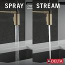 Single Handle Pull Down Kitchen Faucet in Champagne Bronze 