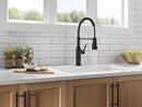 Single Handle Pull Down Kitchen Faucet in Matte Black 
