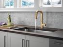 Single Handle Pull Down Kitchen Faucet in Champagne Bronze 