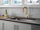 Single Handle Pull Down Kitchen Faucet in Champagne Bronze 