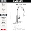 DELTA NICOLI SINGLE HANDLE PULL-DOWN KITCHEN FAUCET 