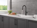 Single Handle Pull Down Kitchen Faucet in Matte Black 