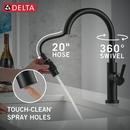 Single Handle Pull Down Kitchen Faucet in Matte Black with Champagne Bronze 