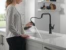 Single Handle Pull Down Kitchen Faucet in Matte Black 