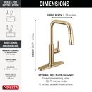 DELTA NICOLI SINGLE HANDLE PULL-DOWN KITCHEN FAUCET 