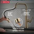 Single Handle Pull Down Kitchen Faucet in Champagne Bronze 