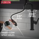 Single Handle Pull Down Kitchen Faucet in Matte Black with Champagne Bronze 