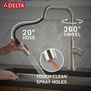 Single Handle Pull Down Kitchen Faucet in Stainless 