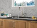 Single Handle Pull Down Kitchen Faucet in Stainless 