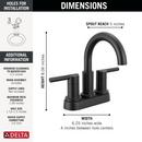 DELTA NICOLI TWO HANDLE CENTERSET BATHROOM FAUCET 
