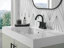 Two Handle Centerset Bathroom Sink Faucet in Matte Black 