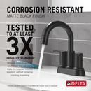 Two Handle Centerset Bathroom Sink Faucet in Matte Black 