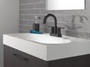 Two Handle Centerset Bathroom Sink Faucet in Matte Black 